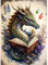 DOMROM Drache Diamond Painting, Tier Diamant Painting Bilder Erwachsene, Blumen Diamant Malerei Kits Kinder 5D Diamant Art Painting Strass Stickerei Malerei Painting Set für Home Décor 30x40cm