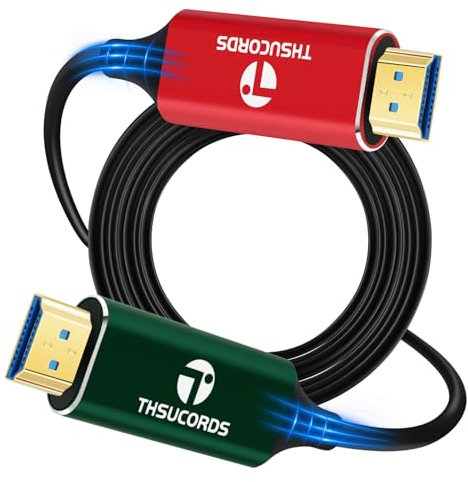 Thsucords 4K HDMI Fibra óptica de Cable 30M, Cable HDMI 2.0 Compatible con UHD 4K @60Hz HDR/18Gbps/4:4:4/3D/ARC/HEC/para RTX 3080/3090 Xbox Series X PS9 Denon AV Receptor LG Samsung Sony TV