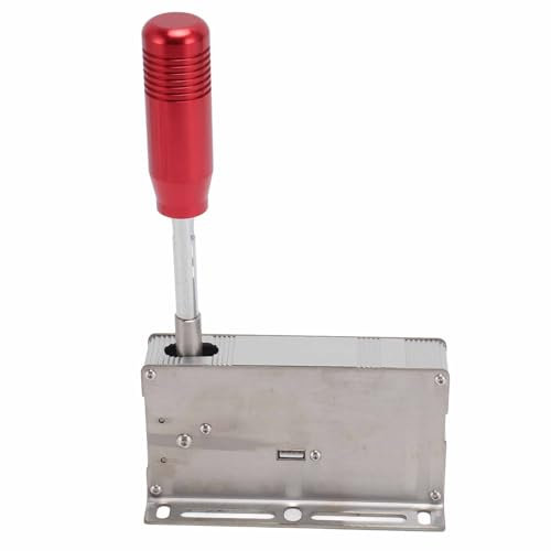 Sxhlseller USB Sequential Shifter, Sim Racing Shifter Kompatibel fürG25 G27 G29 G920 G923, fürT300 T500, für PXN, für TMX, für ETS2, für Forza Horizon 4, für Assetto (Rot)