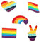 COLLBATH 5stücke Regenbogen-lgbt-anstecker Kreative Broschen Für Dekoration Für Kleidung Und Accessoires Für Pride-events Und Tägliches Styling