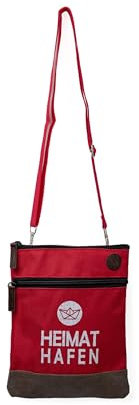 SCHIETWETTER Accessoire Crossbag Heimathafen, kleine Umhängetasche, Handtasche, Schultertasche, stylisch, maritim, wasserabweisend rot OS