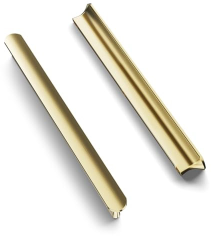 Cobbe 10 Stück Möbelgriffe Gold 128mm Lochabstand, T-förmige Schrankgriffe Gold, Griffe für Küchenschränke, Möbelgriffe Küchengriffe Griffe Küche Möbel Gold