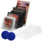 2 Pcs Eyeshadow Palette Organizer, Acrylic Makeup Storage Plate Pallets, Cosmetic Make Up Organizer, Plastic Acrylic With 7 Divided Sections for Vanity Bathroom Storage