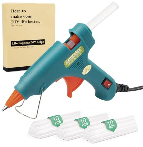 Pistolet silicone chaud, pistolet silicone avec 30 bâtons de colle chaude 7 mm, pistolet à silicone chaud pour travaux manuels, mini pistolet silicone pour projets de réparation