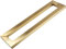 YISHUOYZBS Gate Hardware Türbeschläge, Büro, Hotel, Glastür, Push-Pull-Tür, Schiebetürgriff, goldfarben, Edelstahl, Vierkantrohrgriff, 5 Längen, 800 x 762 mm