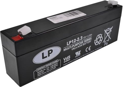 LANDPORT Batterie NSA LP12-2,3 T1 VDs 12V 2,3Ah 178x35x60mm Universal kompatibel für Sicherheitssysteme, Rolladenantriebe, Dachrollo Antrieb, Heim & Haus