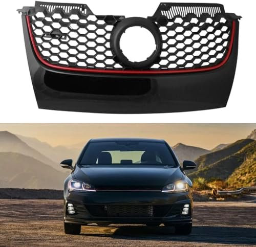 RESKIU Anteriore Griglia del Radiatore per Golf 5 MK5 V GTI, Griglia Paraurti Anteriore Paraurti Accessori Decorativi Griglia Centrale