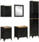 LAPOOH 5-TLG. Badmöbel-Set Eisen und Massivholz Mango, Badezimmermöbel, Waschtischunterschrank, Unterschrank Badezimmer, Bad Möbel, Badezimmerschrank - 3217112