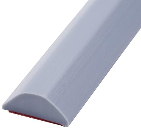 Shower Threshold Water Dam Silicone Strip,Shower Dam for Walk in Shower,Collapsible Shower Threshold Water Dam, Self Adhesive Silicone Dry and Wet Separation,Shower Water Guard (Grey,90cm)