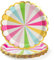 PARTY GO Lot de 16 assiettes jetables en carton de 17,8 cm pour dîner et dessert, pour remise de diplôme, vacances, mariage, anniversaire, fête, fête prénatale, décorations multicolores