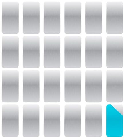 Placas de metal para montaje magnético, placa magnética de tiras de metal de 2.36 x 1.18 pulgadas, cubierta de ventilación de sellado, accesorios de repuesto de acero para madera e imanes