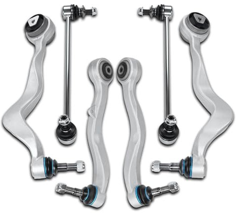 SUSMONSTER Querlenker Satz Vorne inkl. Koppelstange Unten Vorderachse 6 Teilig Kompatibel mit BMW 5er E60 5er Touring E61 520i 523i 525i 530i 540i 545i 550i 520d 525d 530d 535d M5 2001-2010