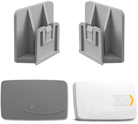 3Drive Clip Supporto per T.Pass, sistema di Telepedaggio, Compatibile con MooneyGo, Montaggio Adesivo (Grigio, 2 Pezzi)