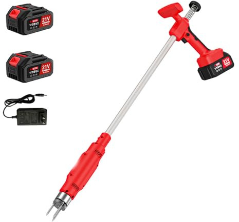 SHUGUANG Unkrautstecher Akku Elektrische mit Bürstenloser Motor, Unkrautentferner mit DREI-Kiefer für effizientes Entfernen von Unkraut, Gartenwerkzeug, Einfache Unkrautentfernung, Kein Bücken