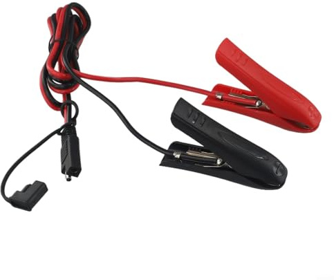 14AWG Clip auf SAE-Anschlusskabel, 1 m, 12-24 V, 10 A, 120 W, robuster Kupferdraht für Autobatterie-Ladegerät und Solarladung, Schwarz