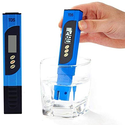 DINOWIN TDS Messgerät, Wasserqualitätstester mit hintergrundbeleuchtetem LCD-Bildschirm Temperatur 0-9990 ppm Wasserqualität messen (Blau)