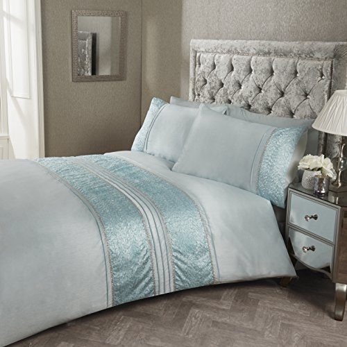 Rapport Aurora Duvet Set, Superking, Polyester-Cotton, Duck Egg, Super-King