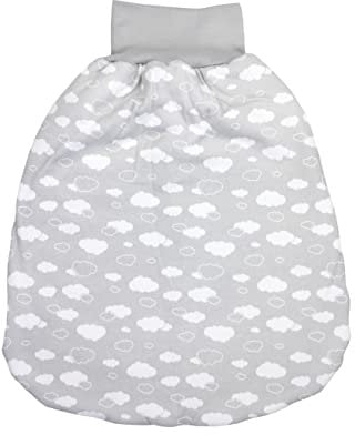 TupTam Baby Unisex Strampelsack mit breitem Bund Wattiert, Farbe: Wolken Grau, Größe: 0-6 Monate