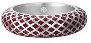 ESPRIT Damen Ring Silber Lattice Red ESRG91919B1, Ringgröße:54 (17.2 mm Ø)