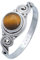 Ring 925 Silber Tigerauge brauner Stein Edelstein echt Silber Damen Sterling Silber Geschenk (MRG-115-18-(52))