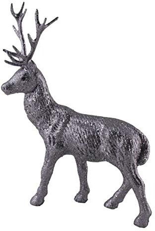 440s Glitzer Hirsch anthrazit, H ca. 27cm | AM-15453 | 4056422154537