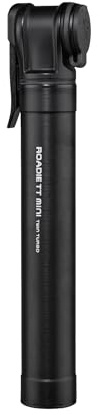 Topeak Roadie TT Bike Pump – Premium Twin Turbo Mini Pump for Road Bikes, 160 psi / 11 Bar Capacity, Full Aluminum Construction, Lightweight Design, High-Speed Inflation System