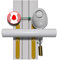 Patio French Door Lock 'White Curved Deluxe' High Security Deadlock with Alarm Peg