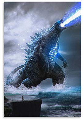SHOUHUAN Godzilla BluePower Movie Poster_17 Leinwand-Kunst-Poster und Wand-Kunstdruck, modernes Familienschlafzimmerdekor, 40 x 60 cm