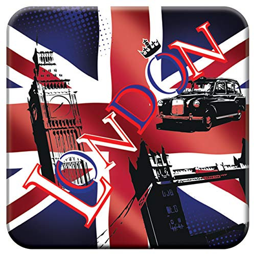 3D LiveLife sous Verre en Liège - Union Jack de Deluxebase. Dessous de Verre lenticulaire 3D Londres. Antidérapant avec Illustrations Originales sous Licence de Deluxebase