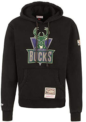 Mitchell & Ness NBA/HWC Worn Logo Hoody - Milwaukee Bucks, M