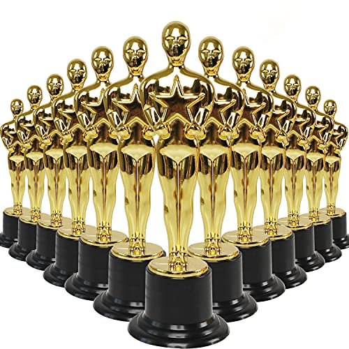 Lot de 24 trophées de récompense en Plastique doré de 15,2 cm pour décorations de fête, Cadeaux d'école, Prix de Jeu, Prix de fête et Cadeaux de Remerciement