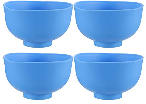 Scicalife Vaso de Yeso, 4 Cuencos de Mezcla de Caucho Flexible Mini Cuencos de Silicona para Productos de Cuidado de La Piel Alginato Y Materiales de Yeso