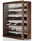 TJ.MOREE Sonnenbrillen Organizer zur Wandmontage: 33 x 40 cm, Brillenvitrine, Rustikaler Brillenhalter aus Holz, große Brillen Aufbewahrungsbox