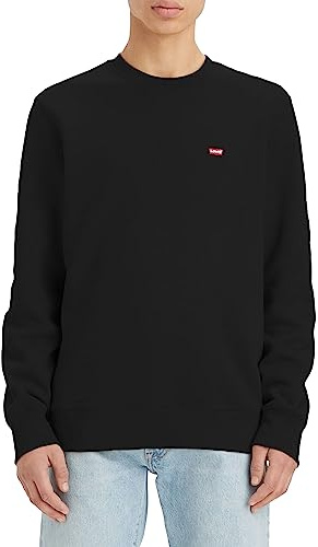 Levi's New Crew Felpa Uomo, Mineral Black, XS