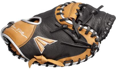 Easton Future Elite Baseball-Fanghandschuh, 82,5 cm, 1-teiliges solides Netz, linke Hand, Schwarz/Kamel
