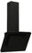 vidaXL Campana Extractora Pared Cocina Soporte Ventilador Lámpara LED Forma Inclinada Fácil de Limpiar Acero Inoxidable Vidrio Templado Negro 60 cm