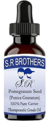 S.R. Brothers Granatapfel-Samen (Punica Granatum), reines und natürliches therapeutisches Trägeröl, 15 ml