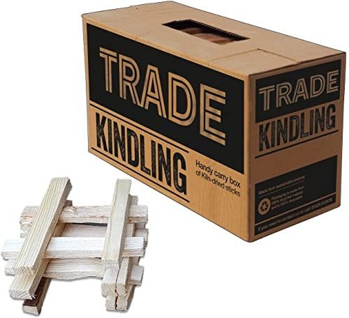 Trade Wood-Kiln Dried Kindling Sticks For Log Burners, Pizza Ovens, Fire Pit Ovens, BBQs & Open Fires-Ready To Burn Kindling Sticks- (1 Box)