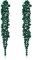 EVER FAITH Statement Ohrringe Strass Kristall Bankett lange Kronleuchter baumeln Ohrstecker für Damen Prom Hochzeit Braut Grün Schwarz-Ton