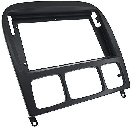 2 Din 9inches Autoradio Blende für Mercedes Benz S-Klasse W220 1998–2005 Stereo CD DVD Player Einbaurahmen Lünette Zierblende