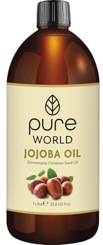 Pure World Natural Jojoba Oil… Jojoba Oil, 1 Litre Jojoba Oil Cold Pressed 100% Pure and Undiluted