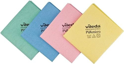Paquete de 4 bayetas de PVA Paño de Microfibra Revestido | Bayetas Microfibra de 38 x 35cm para Uso Profesional