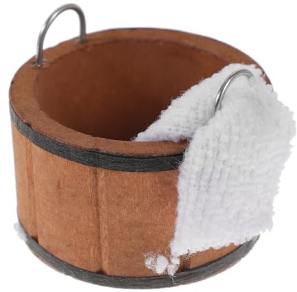 OATIPHO 1 Jeu Baignoire Miniature en Bois Lavabo De Salle De Bain Accessoires De Salle De Bain Mini-Maison Décoration De Meubles De Maison De Poupée Petite Maison De Poupée Provisions