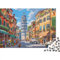 Bustling Italian Street Scene Ungelöstes 3D-Puzzle Mit 1000 Teilen Für Erwachsene Und Jugendliche Ab 12 Jahren 1000pcs (75x50cm)