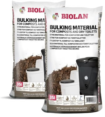 Biolan Épandeur pour composteur et toilettes sèches 35 L. Lot de 2 pièces.