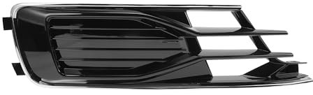 VekAuto 1 Stück Nebelscheinwerfergrill für Audi A6 C7 2014-2018 Robustes ABS Schwarz Silber Front Rechts Vorne Untere Stoßstange Nebelscheinwerferabdeckungseinsätze