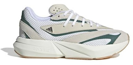 adidas Lightblaze Womens Trainers White/Silver/Green 5 UK
