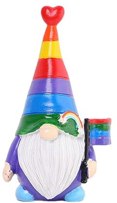 Regenbogen-Gartenzwerg, niedliche Gartenzwerg-Statue, bunte Gartenzwerg-Figur, kreative Zwerge für Outdoor-Dekoration, bezaubernde Zwergen-Sammlerstücke, um Ihren Außenbereich aufzuhellen