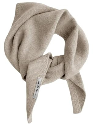 DECORN Stil Gestrickter Dreieckiger Schal Damen Kopftuch Gestrickter Schal Multifunktionaler Warmer Strickschal (Aprikose)