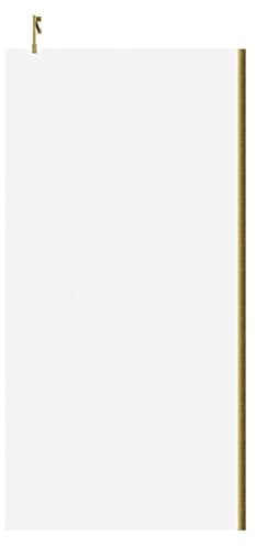 Wholesale Domestic Colore 10mm Clear Glass Brushed Brass 2000mm x 1000mm Walk In Shower Screen including Wall Channel and Support Bar